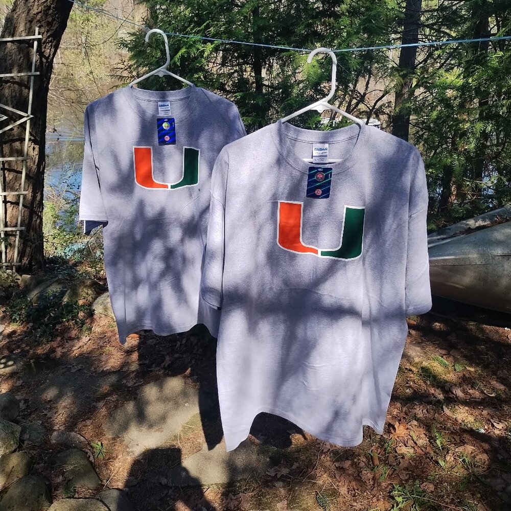 Lot of 2 - XL University of Miami T shirts
